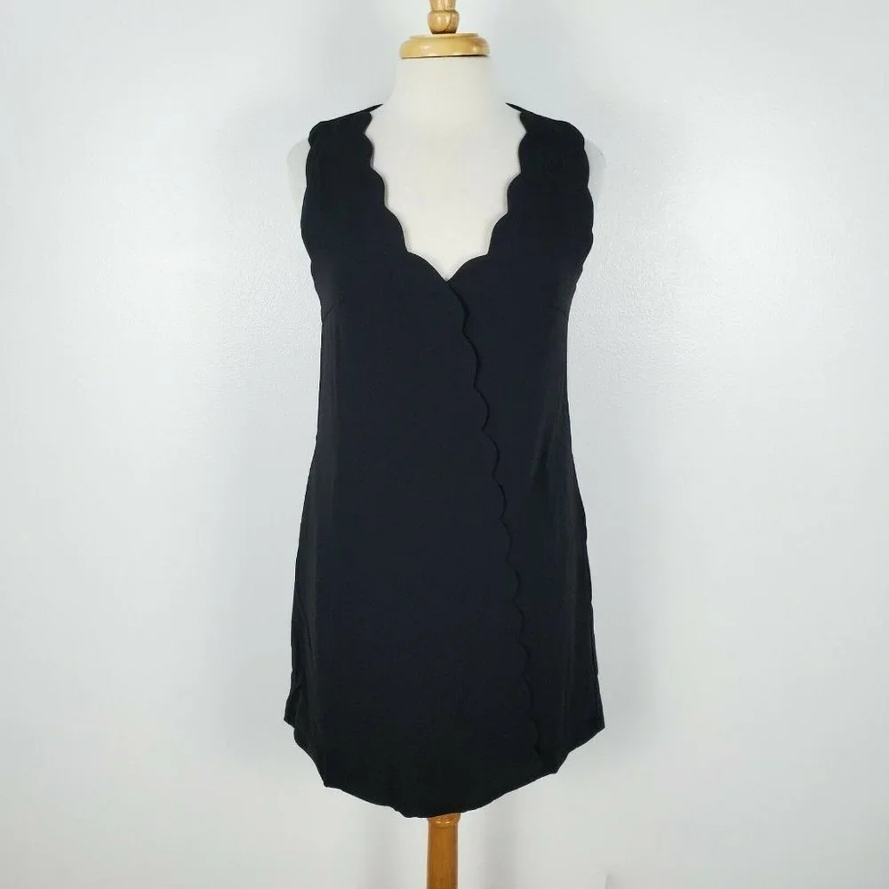 NWT Foxiedox Anthropology Black Scalloped Dress - Picture 2 of 12